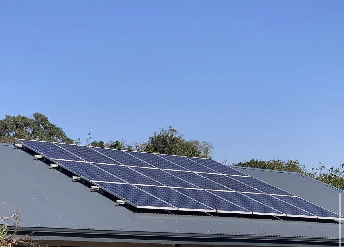 Actual rooftop solar installation
